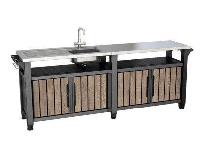 Grilovací stolek Keter UNITY Chef 415 l Ashwood, 612066