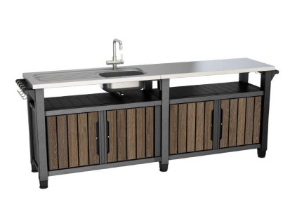 Grilovací stolek Keter UNITY Chef 415 l Walnut, 612065
