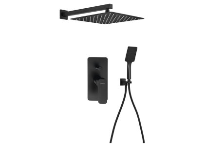 Sapho SPY podomítkový sprchový set s pákovou baterií, 2 výstupy, černá PY42/15-03