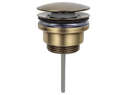 Sapho Umyvadlová výpust 5/4“, click-clack, velká zátka, 5-65mm, bronz CV1110BR