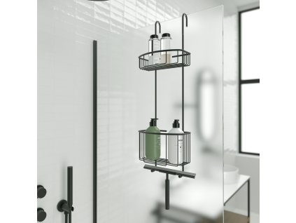 Nimco Závěsná police třípatrová černá TRC 03-90