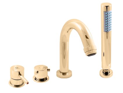 SEINA - Vanová baterie 4-otvorová, Zlatá - lesklá SE962.0PZ, RAV Slezák
