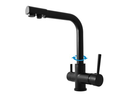 SEINA - Dřezová baterie na dvě vody, Černá - matná SE918.0CMAT, RAV Slezák