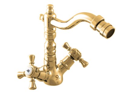 MORAVA RETRO - Bidetová baterie  bez výpusti, Zlatá lesklá MK320.0/9Z, RAV Slezák