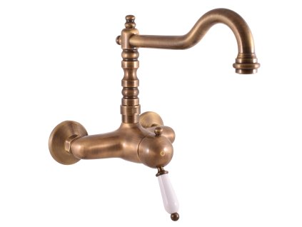 LABE - Umyvadlová/dřezová baterie, Stará mosaz (Bronz) L502.5/28SM, RAV Slezák