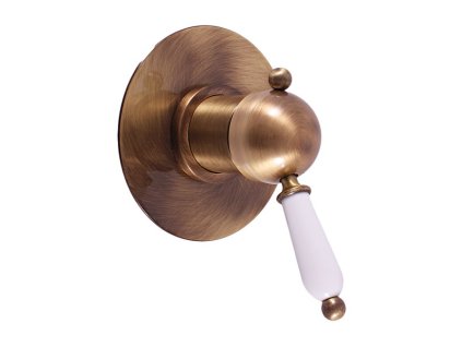 LABE - Sprchová baterie podomítková 1-cestná s tělesem, Stará mosaz (Bronz) L583LSM, RAV Slezák