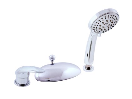 DUNAJ - Vanová baterie 3-otvorová, vodopád, Chrom D470.0S, RAV Slezák