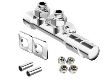 HOPA HYBRID-SADA, universální středový ventil s plastovou rozetou Barva - Chrom RDHYBRIDSADAPRC