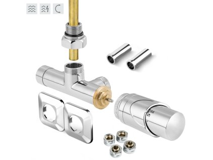 HOPA ONE-SADA, universální jednobodový ventil s plastovou rozetou Barva - Chrom RDONESADAPRC