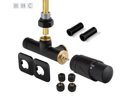 HOPA ONE-SADA, universální jednobodový ventil s plastovou rozetou Barva - Černá RDONESADAPRB