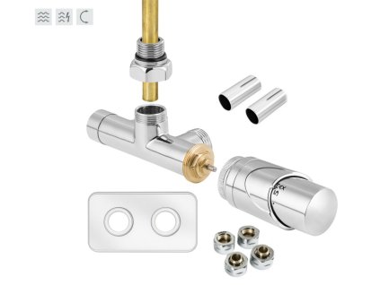 HOPA ONE-SADA, universální jednobodový ventil s mosaznou rozetou Barva - Chrom RDONESADAMRC