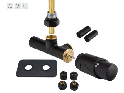 HOPA ONE-SADA, universální jednobodový ventil s mosaznou rozetou Barva - Černá RDONESADAMRB