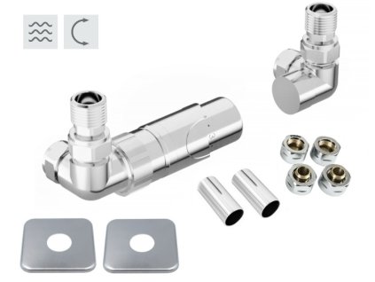 HOPA PRIME-SADA, universální rohový ventil s mosaznou rozetou Barva - Chrom RDPRIMESADAMRC