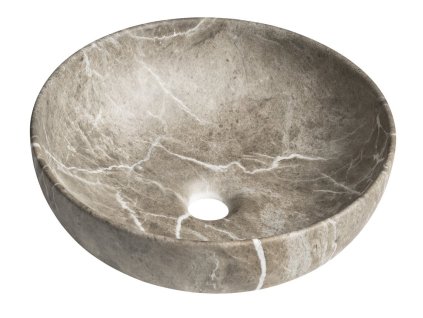 Sapho RONDANE keramické umyvadlo na desku Ø 41cm, breccia mramor AR435BM