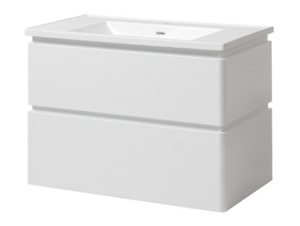 Lavedo Lion II 100 White koupelnová skříňka s umyvadlem z litého mramoru, LION-II-100-KANTE