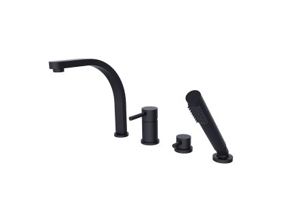 Besco Decco 4-otvorový vanový komplet, black, BW-D4-CZ