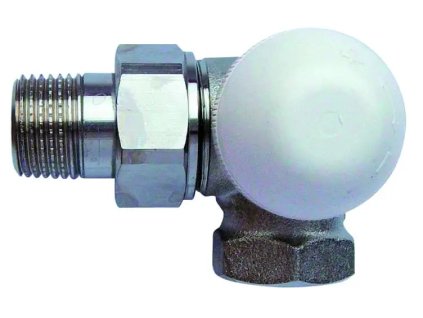 Herz Termostatický ventil úhlový-pravý, s přednastavením