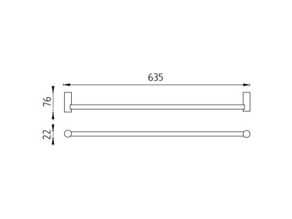 Nimco Držák na ručníky, 63 cm BR 11061-26