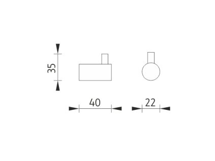Nimco Háček černý jednoduchý BRC 11054-90