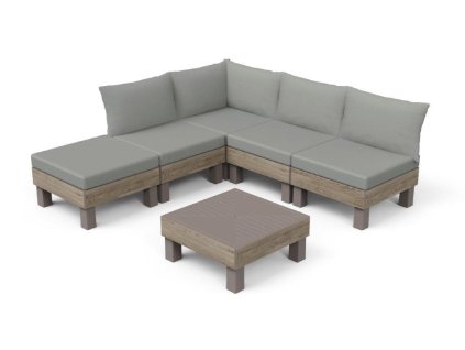 Zahradní nábytek Keter Elements 5místný modulární set ashwood, 612093