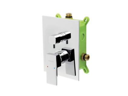 Novaservis Podomítková baterie s boxem 2 vývody, EDGE BOX36051R,0