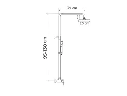 Mixxus Sprchový sloup s baterií SUS-003-J 00-00000036