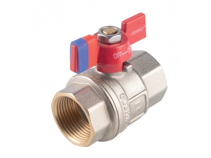 Novaservis Kulový plnoprůtočný kohout, motýlek MM 5/4" KFPM4