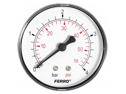 Novaservis Manometr 63mm 1/4" Axiál 0-4 bar M6304A