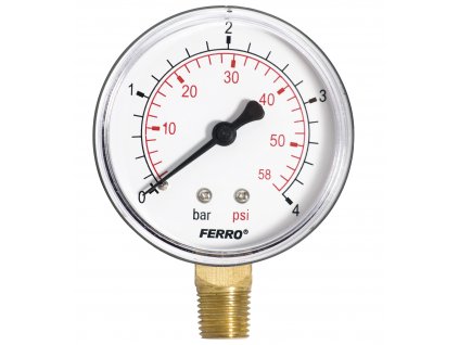 Novaservis Manometr 63mm 1/4" Radiál 0-4 bar M6304R