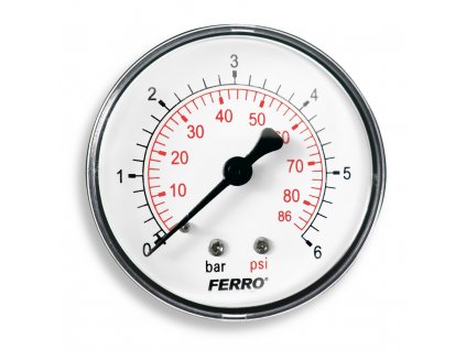 Novaservis Manometr 63mm 1/4" Axiální 0-6 bar M6306A