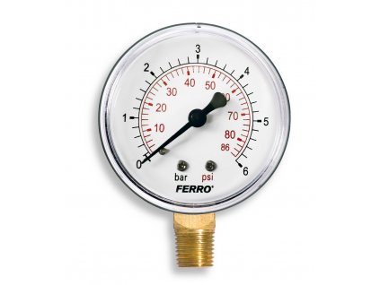 Novaservis Manometr 63mm 1/4" Radiální 0-6 bar M6306R