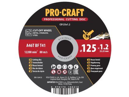 6292 rezny kotouc procraft cd125x12 cd125x12