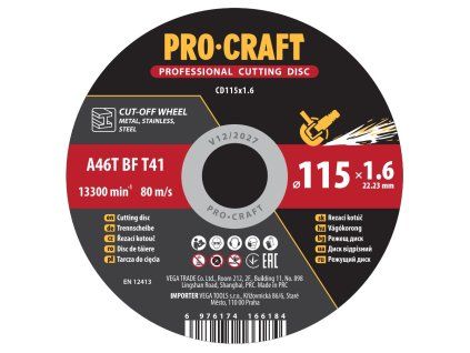 6289 rezny kotouc procraft cd115x16 cd115x16