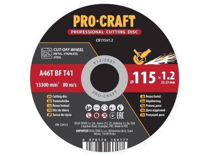 6288 rezny kotouc procraft cd115x12 cd115x12