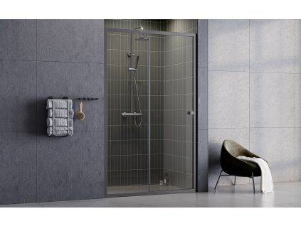 sprchove dvere duo slide grafit