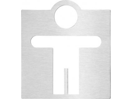 Sapho WC páni označení 120x120mm, broušený nerez XP041