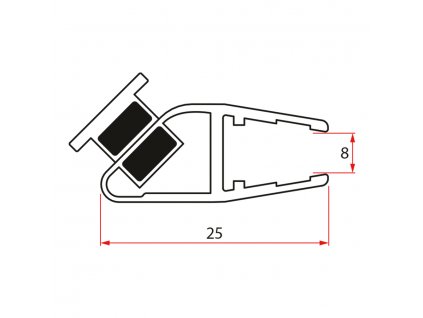 Gelco DRAGON svislé magnetické těsnění NDGD03