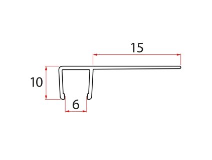 Gelco Set svislých těsnění pro sklo 6/6mm, 2000mm NDGE01