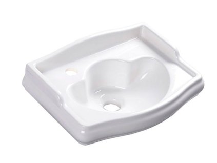 Kerasan RETRO keramické umývátko 41x30cm, otvor pro baterii vlevo, bílá 103301SX
