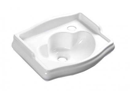 Kerasan RETRO keramické umývátko 41x30cm, otvor pro baterii vpravo, bílá 103301DX
