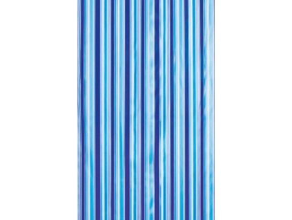 Aqualine Sprchový závěs 180x180cm, vinyl, modrá, pruhy ZV011