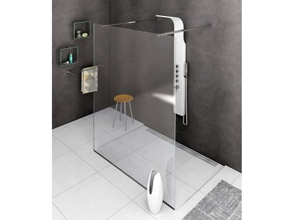 Polysan MODULAR SHOWER jednodílná zástěna WALK-IN, 1200mm MS4-120