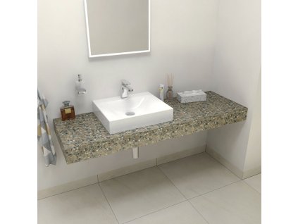 Sapho TAILOR rockstone deska 130x50 cm, provedení límce L TR130L