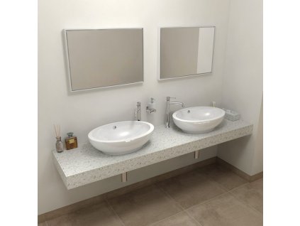 Sapho TAILOR rockstone deska 200x50 cm, provedení límce L TR200L
