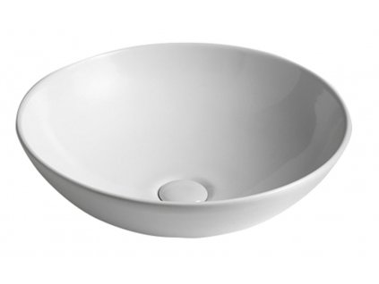 Sapho DIMP keramické umyvadlo na desku, Ø 46cm, bílá WH060