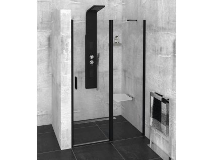 Polysan ZOOM LINE BLACK sprchové dveře 1300mm, čiré sklo ZL1313B