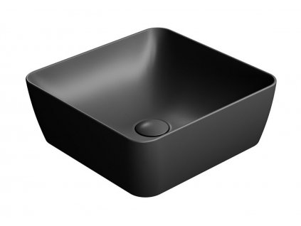 GSI SAND/NUBES keramické umyvadlo na desku 38x38cm, černá mat 903826