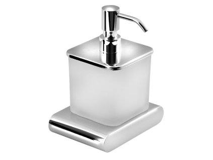 Sapho FLORI dávkovač mýdla, 300ml, mléčné sklo, chrom RF019