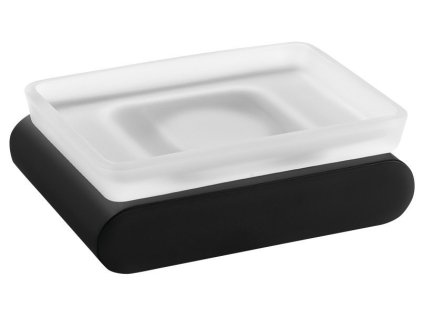 Sapho FLORI mýdlenka, mléčné sklo, černá mat RF002/15