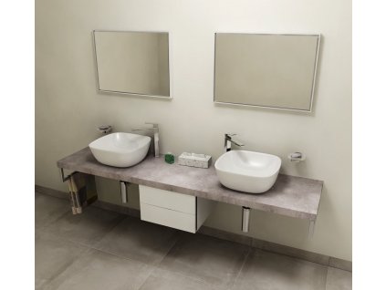 Sapho AVICE deska pod umyvadlo 240x50cm, tl.5cm, cement AV247